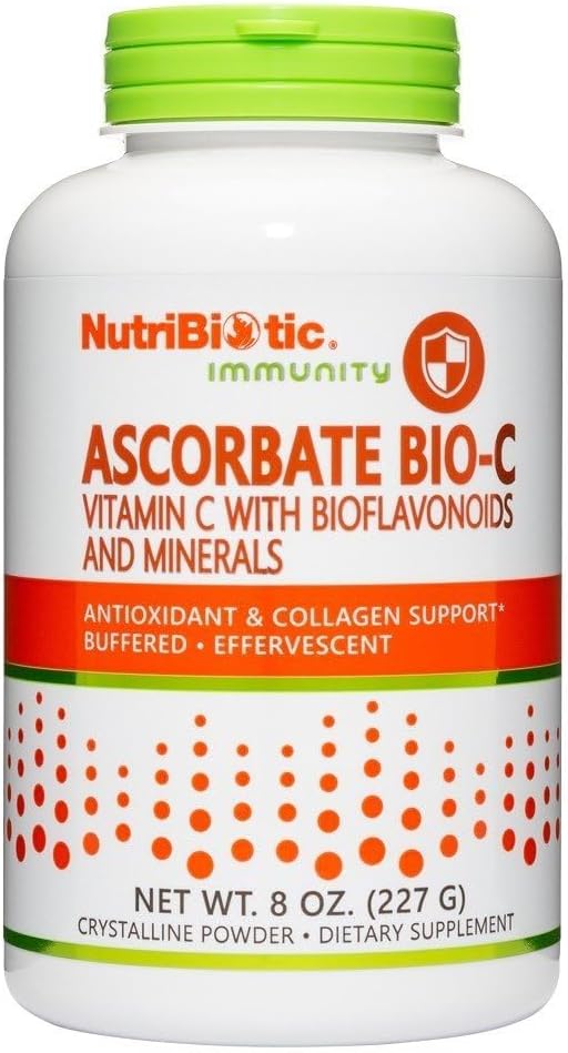 NutriBiotic Ascorbate Bio-C - Buffered Effervescent Vitamin C Powder with Bioflavonoids and Minerals, 2.2 Lb (1 kg)