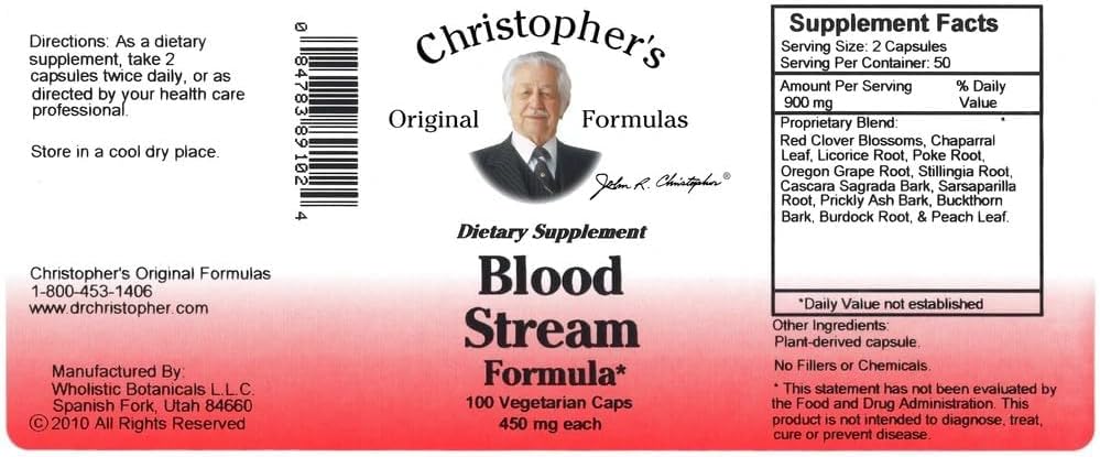 Christopher's Blood Stream Formula – Herbal Circulation & Vein Health