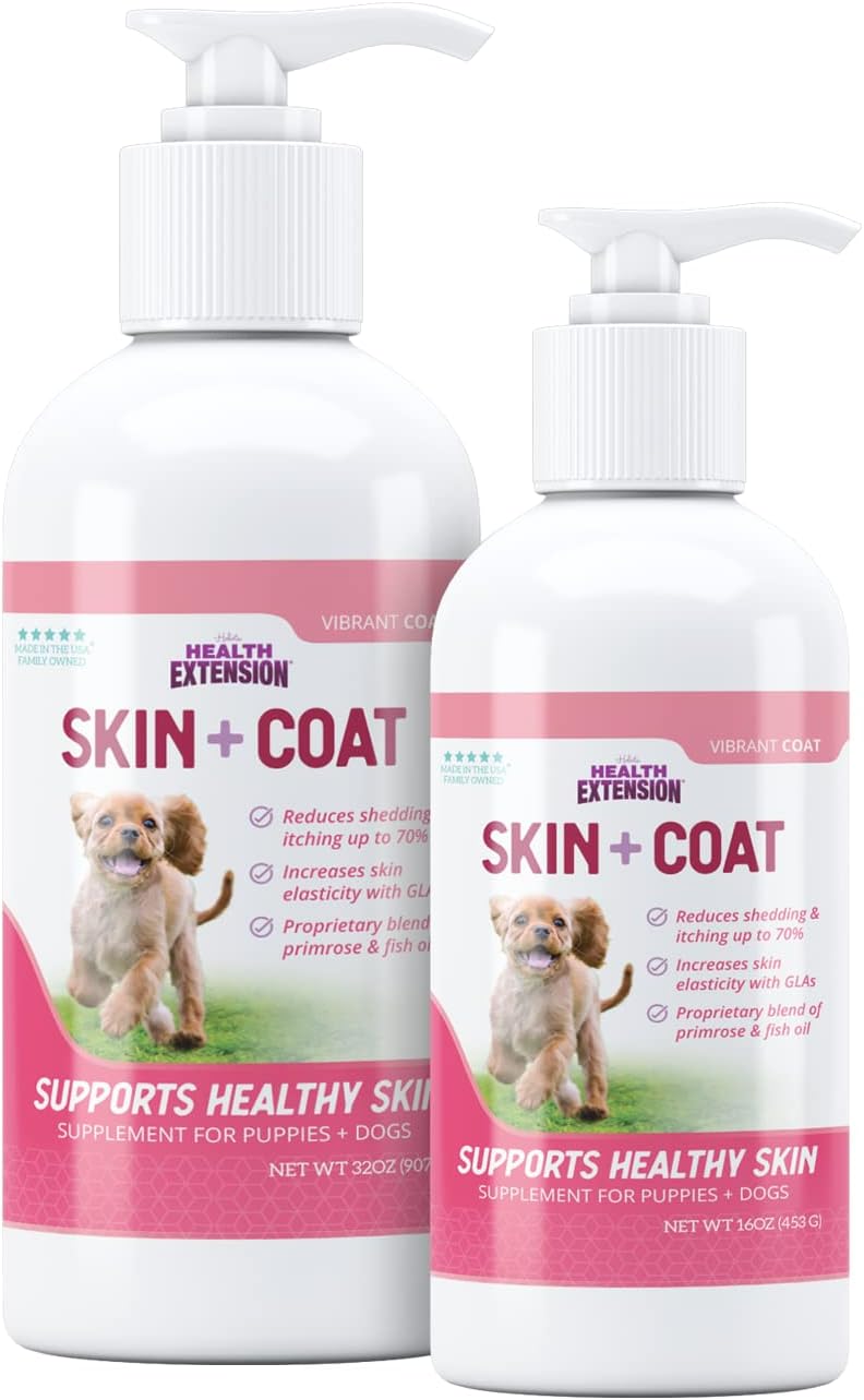 Health Extension Skin & Coat Supplement for Dogs & Puppies, 16 oz (473 mL)
