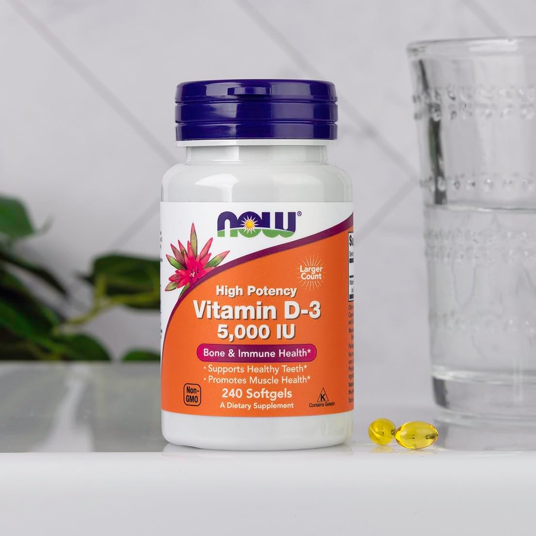NOW Foods Vitamin D3 5,000 IU, 240 Softgels