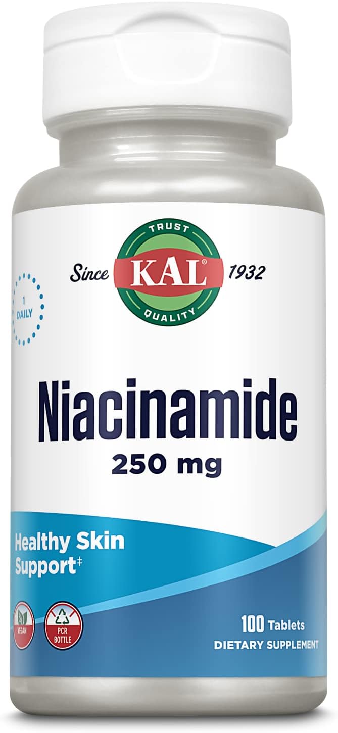 KAL Niacinamide 250 mg Tablets, 100 Count