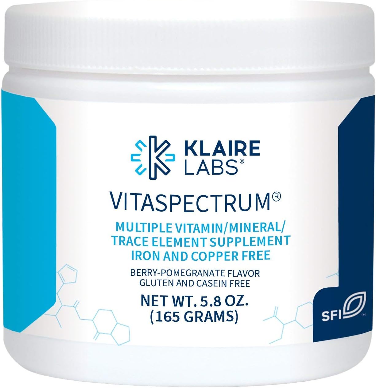 SFI Health Klaire Labs VitaSpectrum Powder - Children's Multivitamin/Mineral, Berry-Pomegranate, 171 g