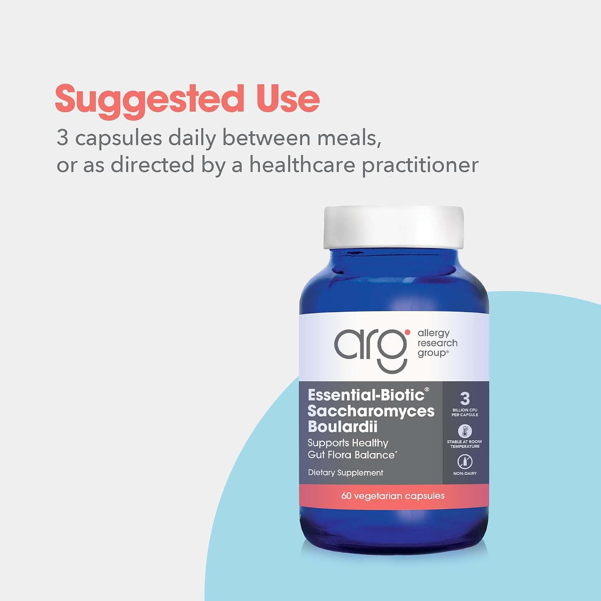 ARG Essential-Biotic Saccharomyces Boulardii - 9 Billion CFU Probiotic - 60 Capsules - görsel 6