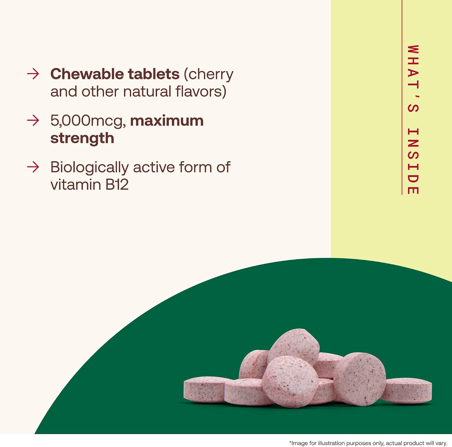 Jarrow Formulas Methyl Vitamin B12 5000 mcg - 60 Chewable Tablets, Naturally Fruit Flavoured