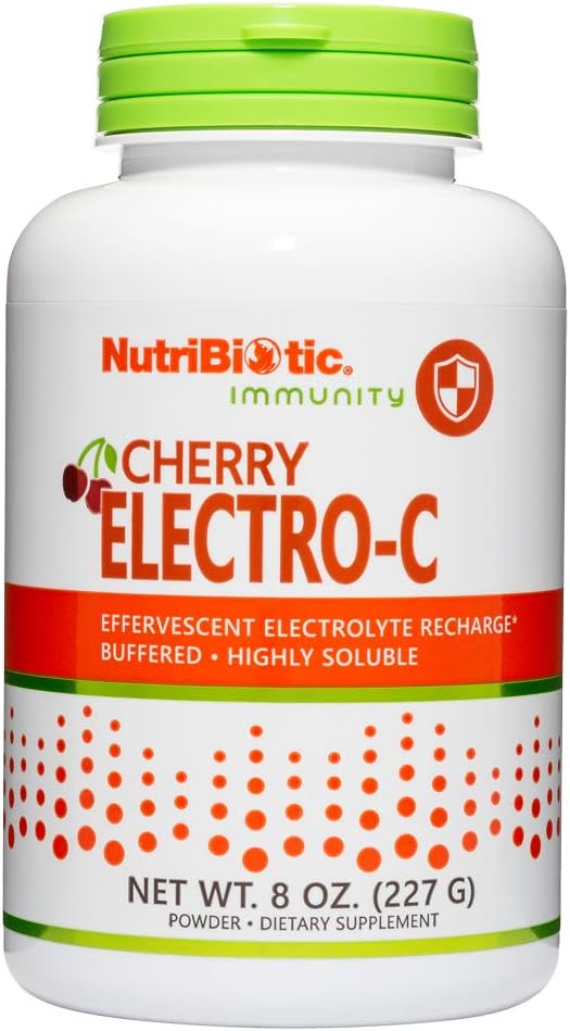 NutriBiotic Cherry Electro-C Vitamin C & Electrolyte Powder, 227 g