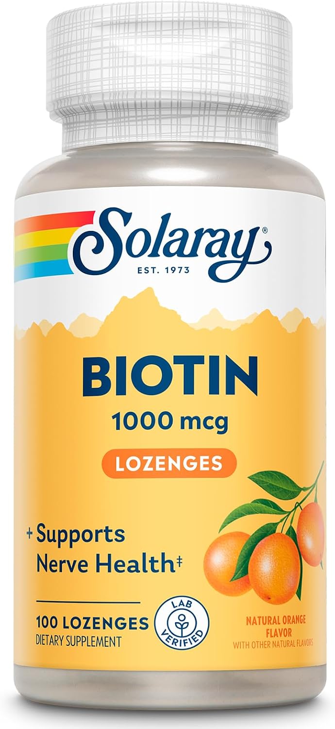 Solaray Timed-Release Biotin 5000 mcg - Hair, Skin & Nails Vegan Capsules