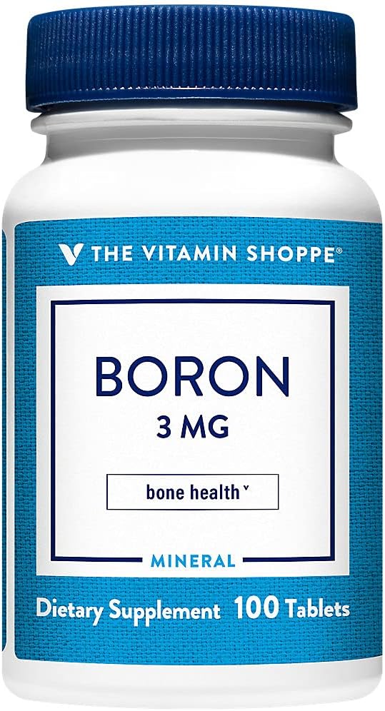 The Vitamin Shoppe Boron 3 mg, Well-Absorbed Chelated Form (100 Tablets)