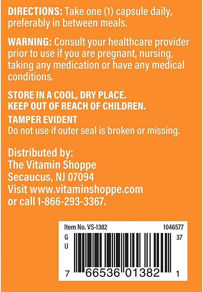 The Vitamin Shoppe L-Arginine 500 mg - Nitric Oxide, Circulation and Exercise Performance Support (300 Capsules)