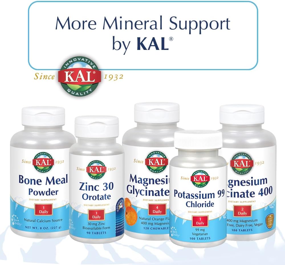 KAL Calcium Citrate with D 1000 IU Tablets - 1000 mg, 90 Tablets