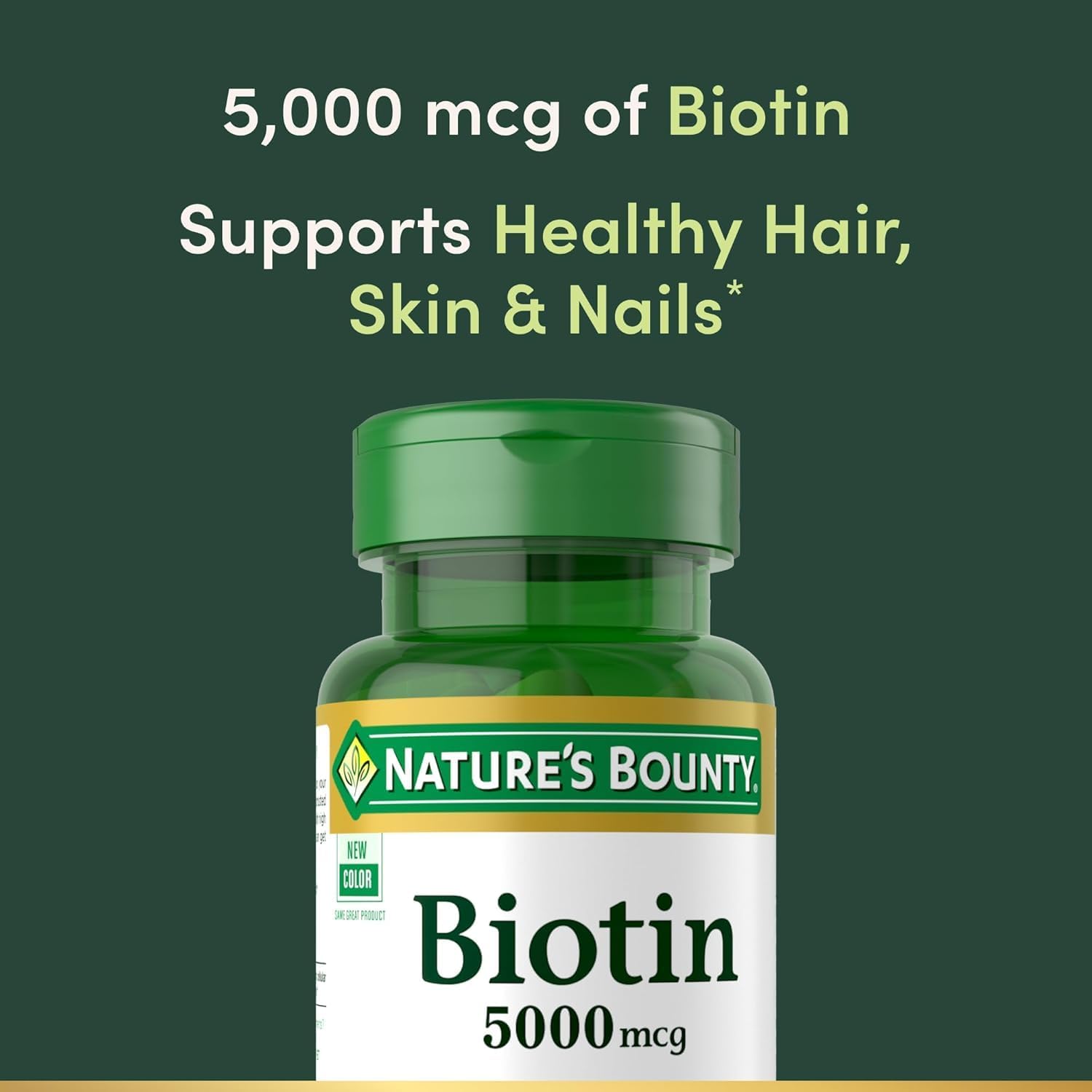 Nature's Bounty Super Potency Biotin 5000 mcg Softgels, 2-Pack