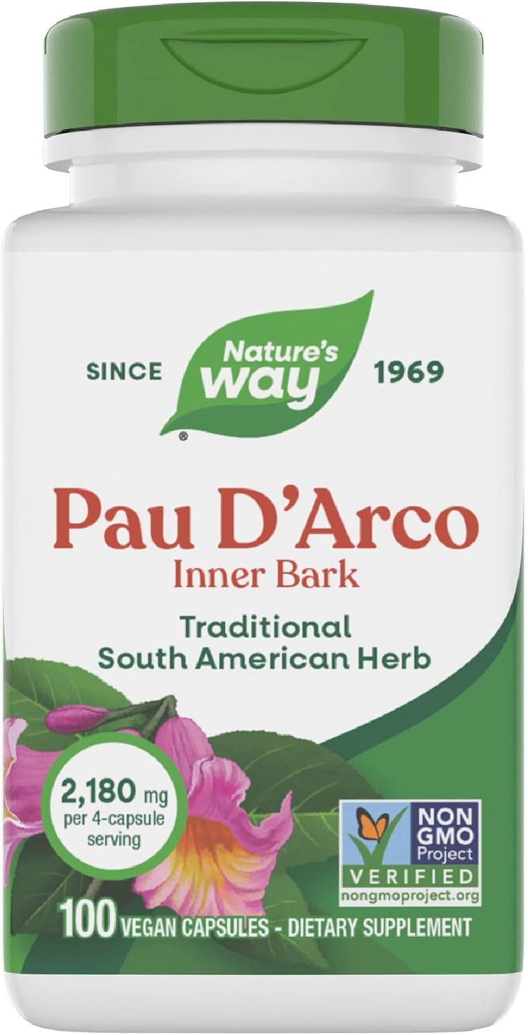 Nature's Way Pau d'Arco Inner Bark, 2,180 mg per Serving, 180 Capsules