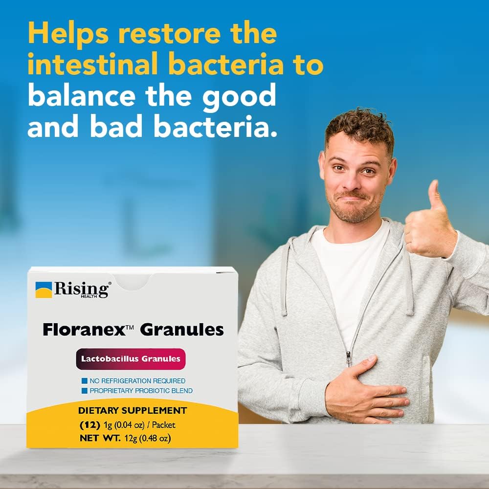 Rising Health Floranex Lactobacillus Probiotic Supplement Granules - 12 Packets