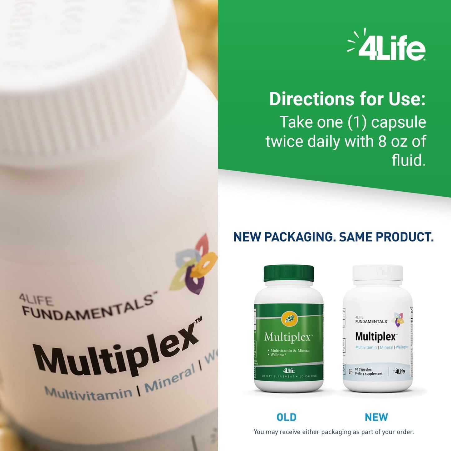 4Life Multiplex Multivitamin Mineral Wellness Supplement, 60 Capsules - görsel 5