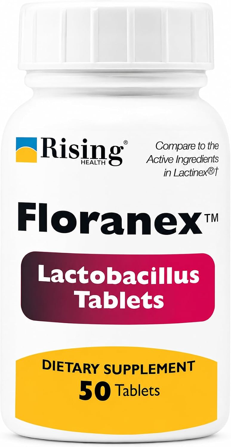 Rising Health Floranex™ Lactobacillus Probiotic Tablets – Digestive and Gut Health Supplement