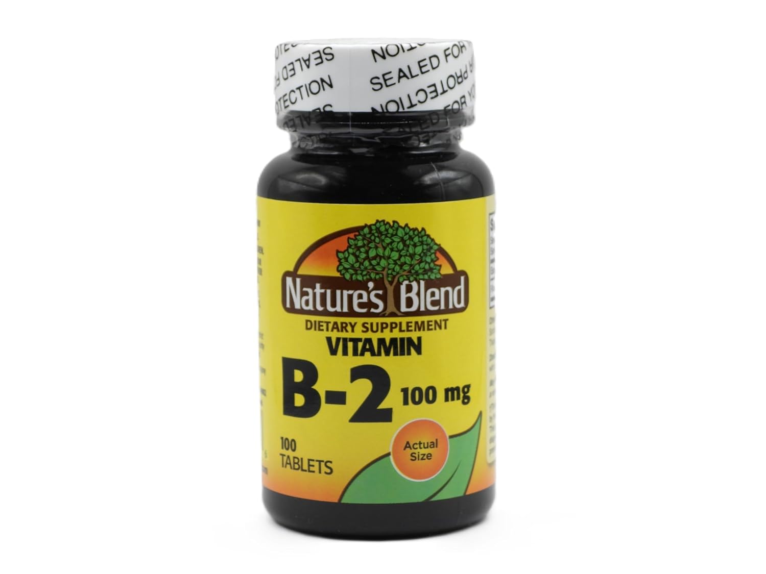 Nature's Blend Vitamin B2 (Riboflavin) 100 mg, 100 Tablets