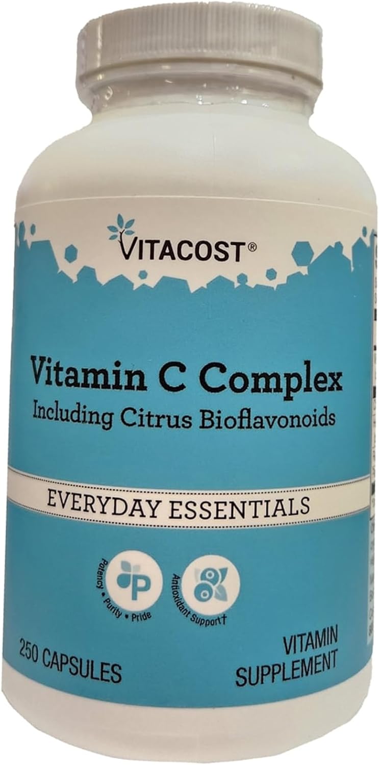 Vitacost Vitamin C Complex with Citrus Bioflavonoids and Rose Hips, 1000 mg, 250 Capsules