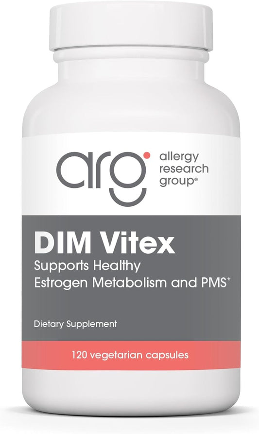 Allergy Research Group DIM Vitex - Supports Oestrogen Metabolism - DIM with NAC and Vitamin B & Magnesium - 60 Servings (120 Capsules)