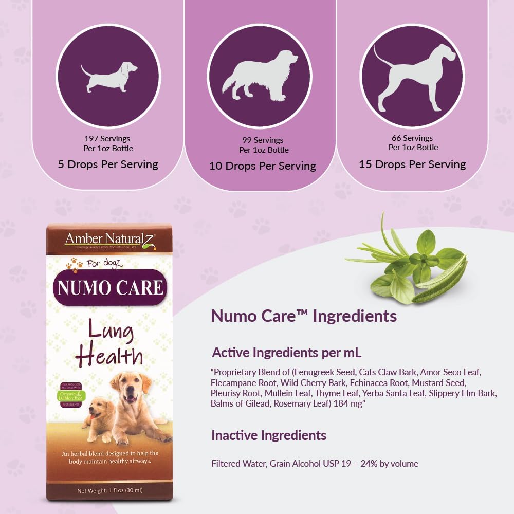 Amber NaturalZ Numo Care Respiratory Support for Dogs, 30 ml - görsel 4