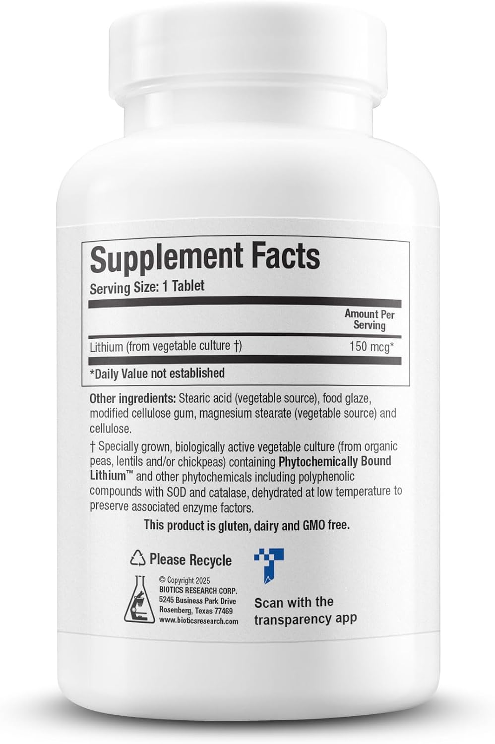 BIOTICS RESEARCH Li Zyme Forte: Plant-Sourced Lithium for Brain Function, Memory & Mood Support (100 Tablets) - görsel 2