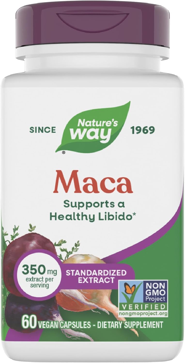 Nature's Way Maca Standardized Extract - Helps Support Healthy Libido* - 60 Vegan Capsules