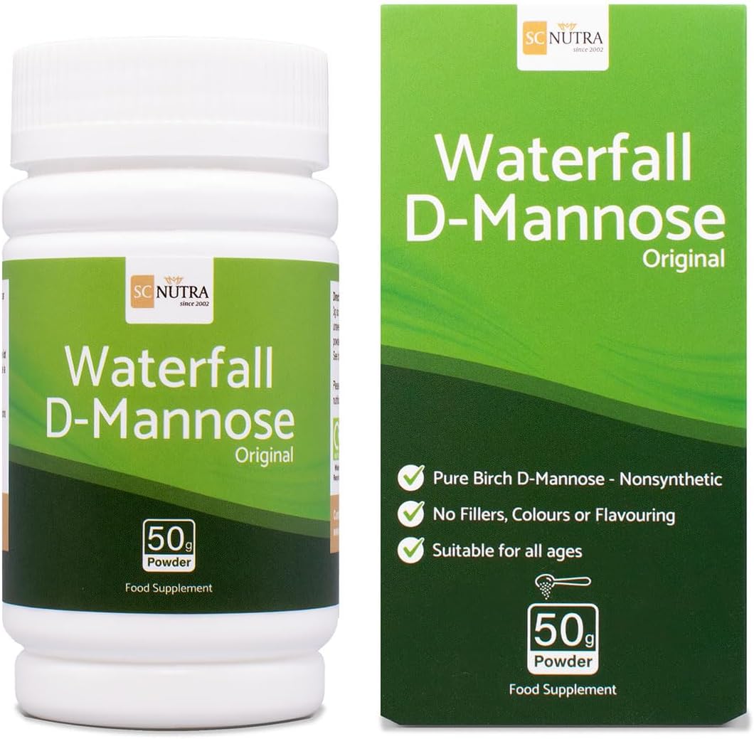 Waterfall D-Mannose Powder - 100% Pure D-Mannose from Birch - 50 g
