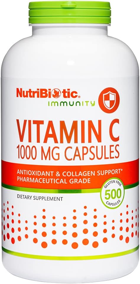 NutriBiotic Vitamin C 1000 mg Capsules, 250 Count