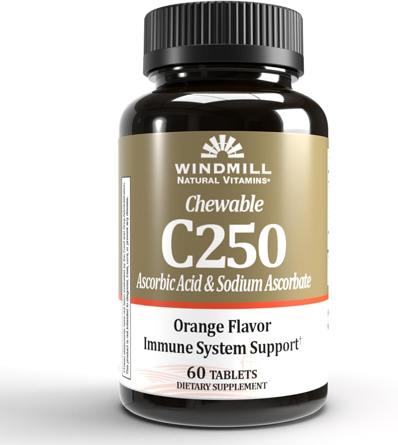 Windmill Vitamin C 250mg Chewable Tablets, Tangerine Flavour, 60 Count