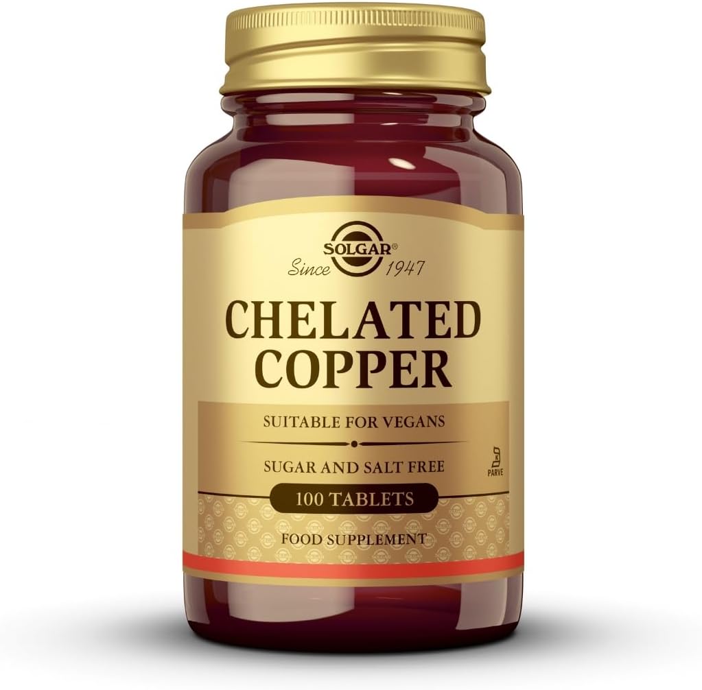 Solgar Chelated Copper Tablets, 100 Tablets