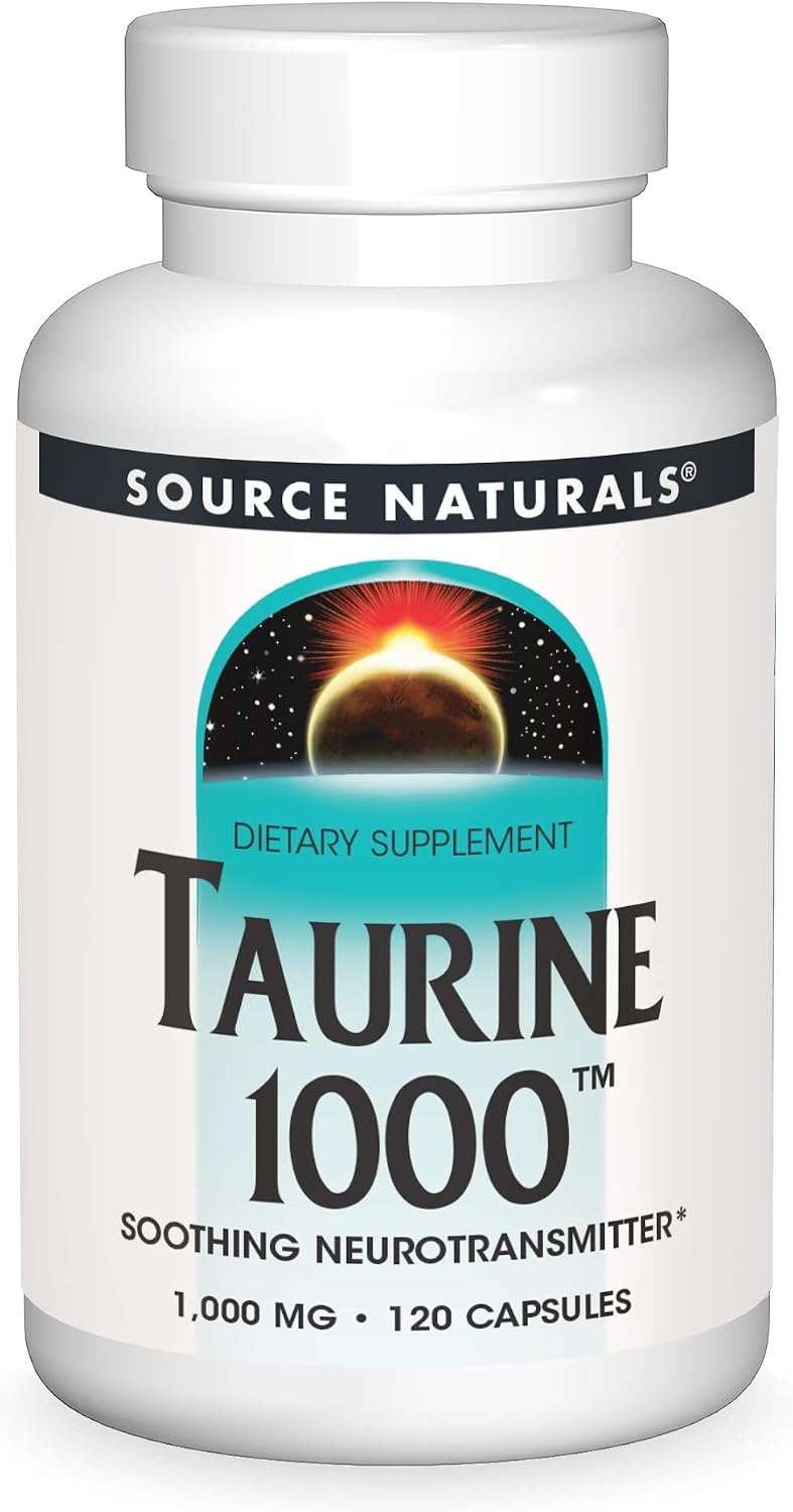 Source Naturals Taurine 1000 mg – Calming Neurotransmitter Support, 240 Capsules