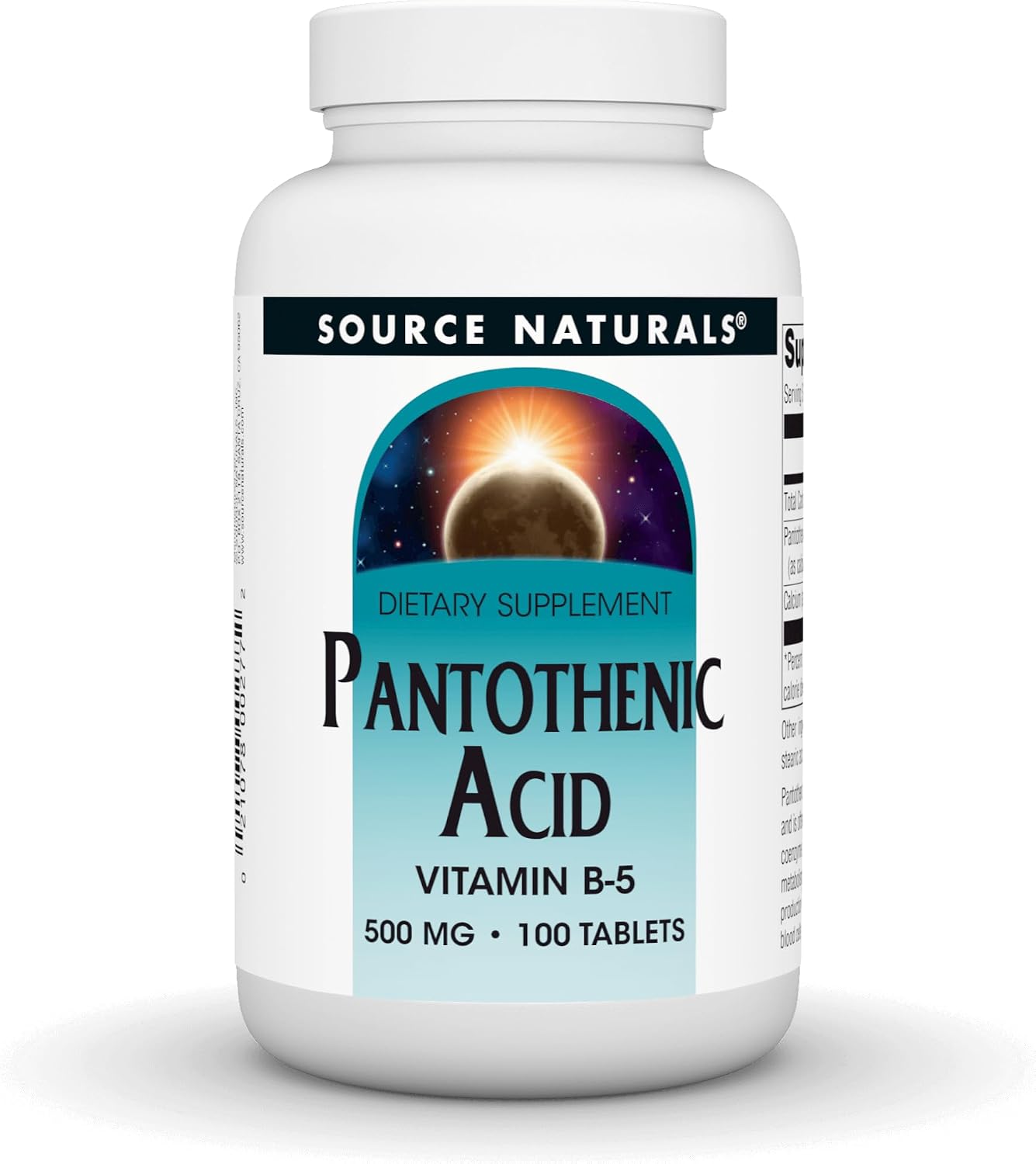 Source Naturals Pantothenic Acid (Vitamin B5) – 500 mg – 100 Tablets