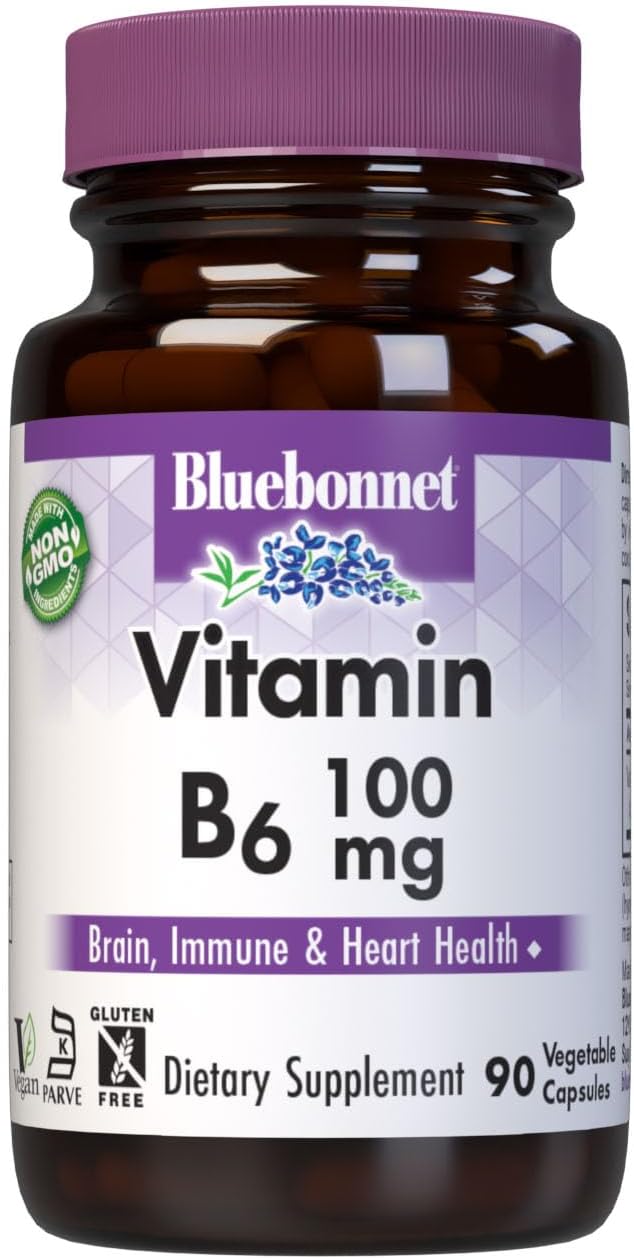 BlueBonnet Vitamin B6 100 mg – Energy, Nervous System & Immune Support