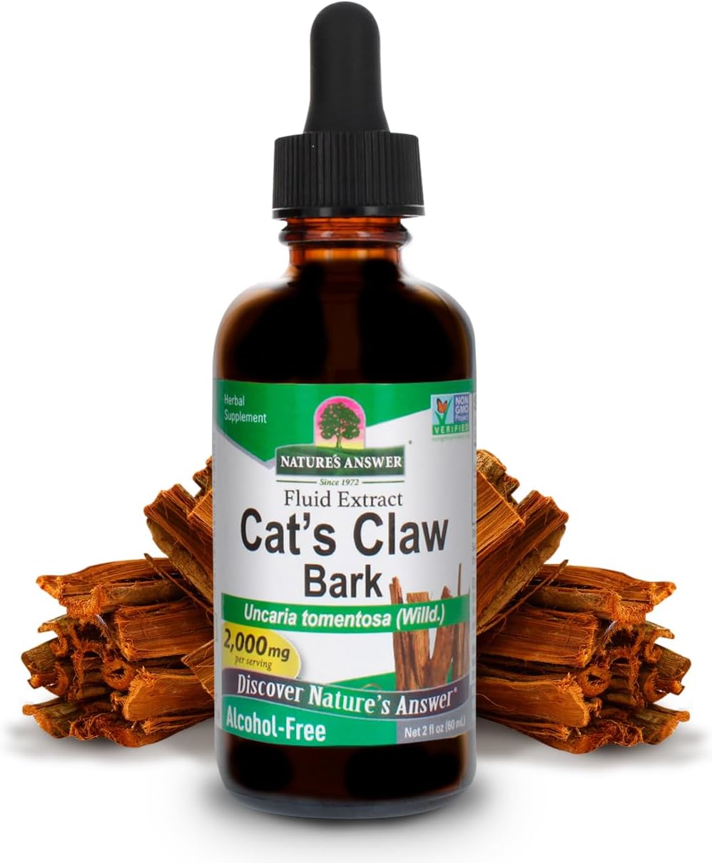 Nature's Answer Cat's Claw Bark Liquid Extract – Alcohol-Free, Vegan, Non-GMO, Gluten-Free, Kosher – 2 fl oz (59 mL)