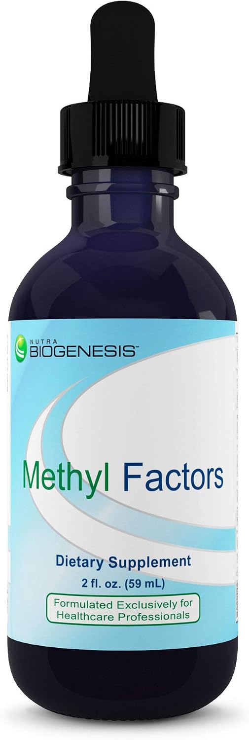 Nutra BioGenesis Methyl Factors - Vitamin B12 Drops with Methylfolate, Sublingual Liquid, Sugar-Free Cherry Flavour, 60 mL