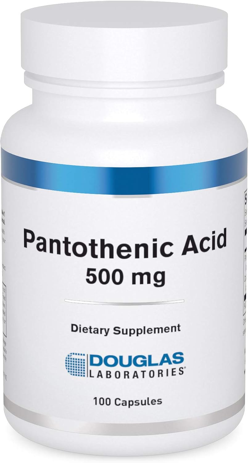Pantothenic Acid 500 mg - Vitamin B5 for Energy Metabolism Support - 100 Capsules