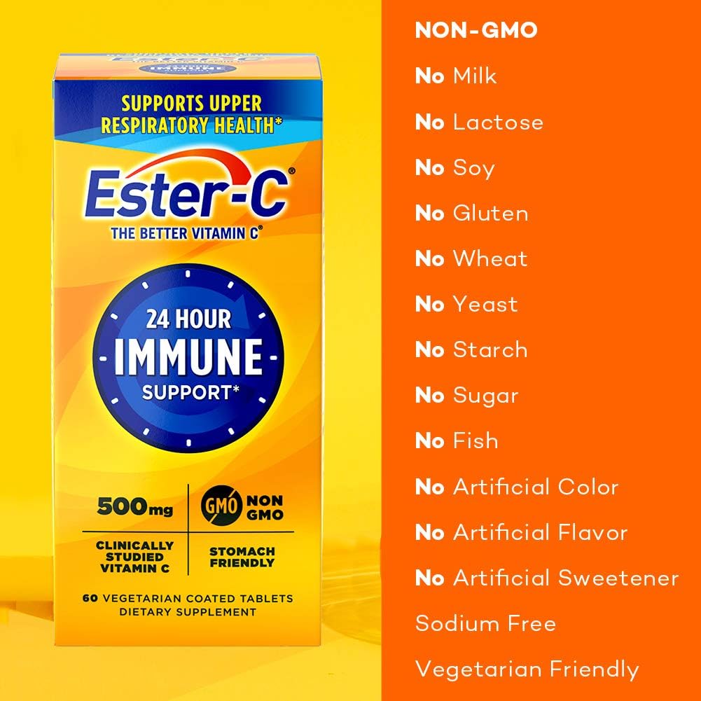 Ester-C Vitamin C 500 mg Tablets, 60 Count