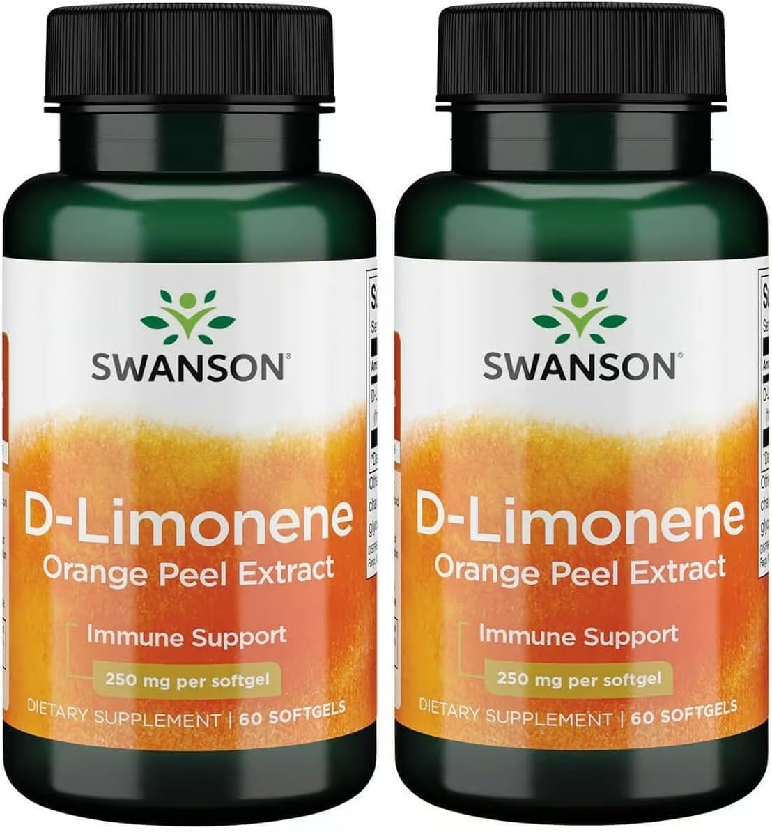 Swanson D-Limonene - Orange Peel Extract Capsules, 250 mg, 60 Capsules