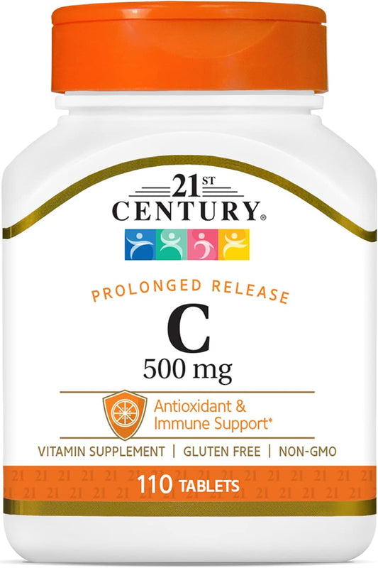 21st Century Vitamin C 500 mg Prolonged Release Tablets, 110 Count