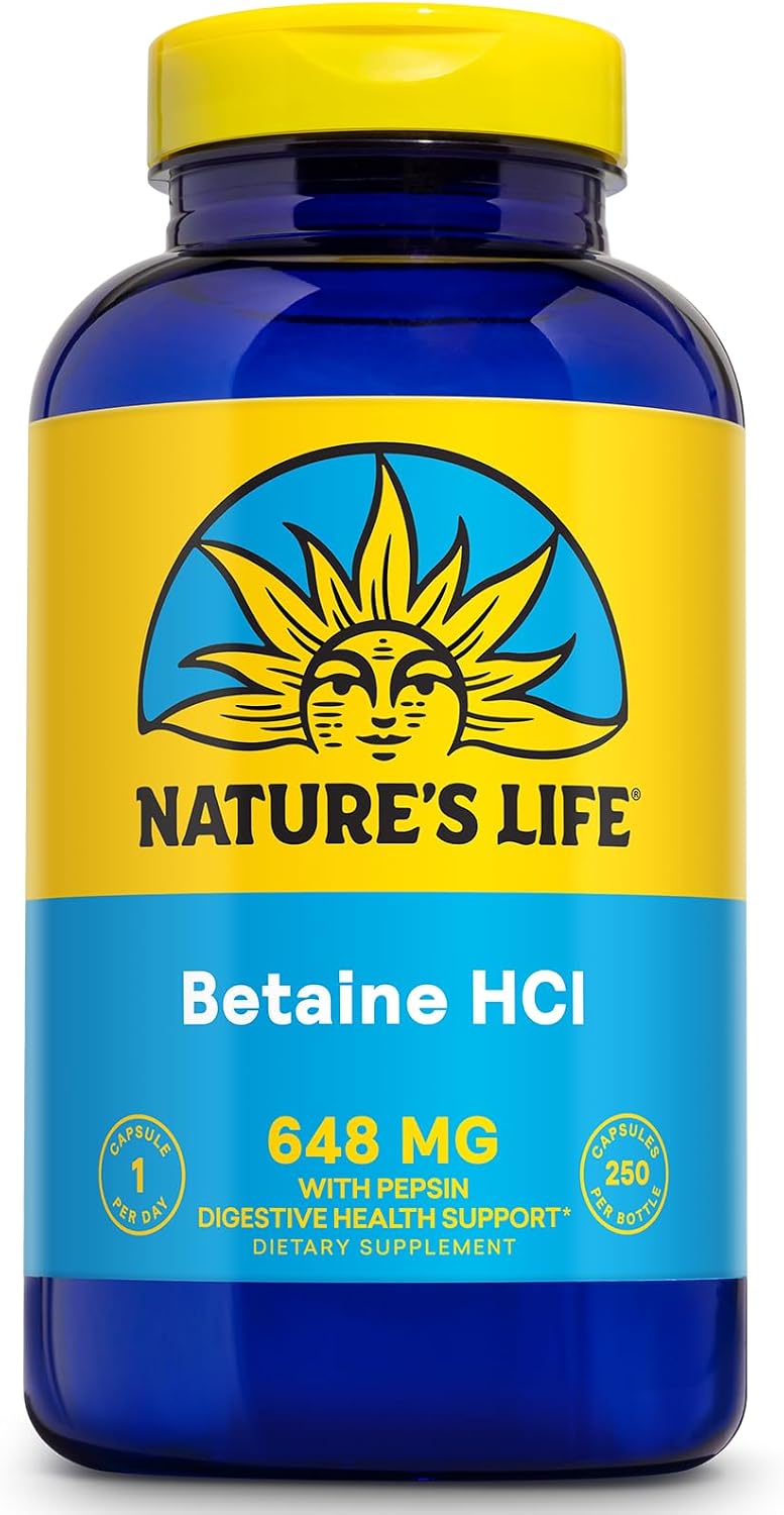 Nature's Life Betaine HCl with Pepsin – Digestive Health Formula