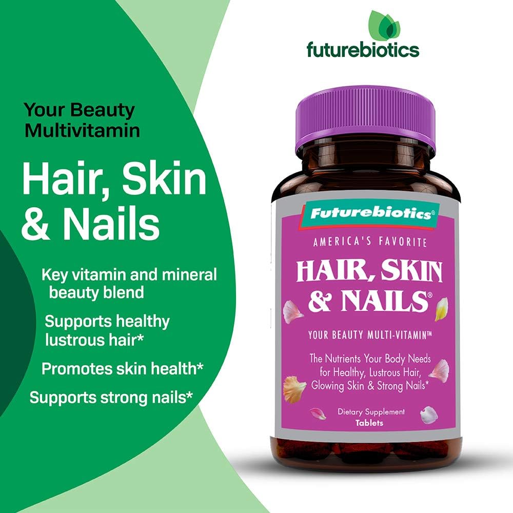 Futurebiotics Hair, Skin, & Nails Beauty Multivitamin - USDA Organic - 135 Tablets