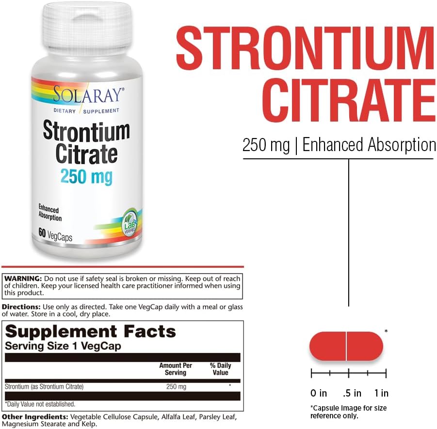 Solaray Strontium Citrate 250 mg – 60 VegCaps
