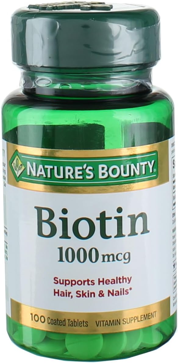 Nature's Bounty Biotin 1000 mcg Tablets, Strawberry Flavour - 300 Count (Pack of 3)