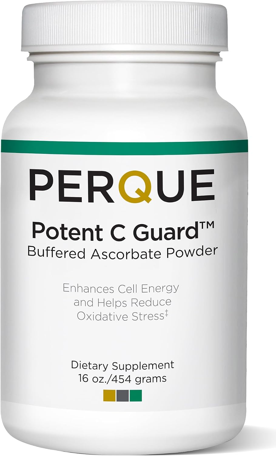 PERQUE Buffered Vitamin C Ascorbate Powder – pH Balanced, Allergen-Free, Effervescent – 16 oz (454 g)