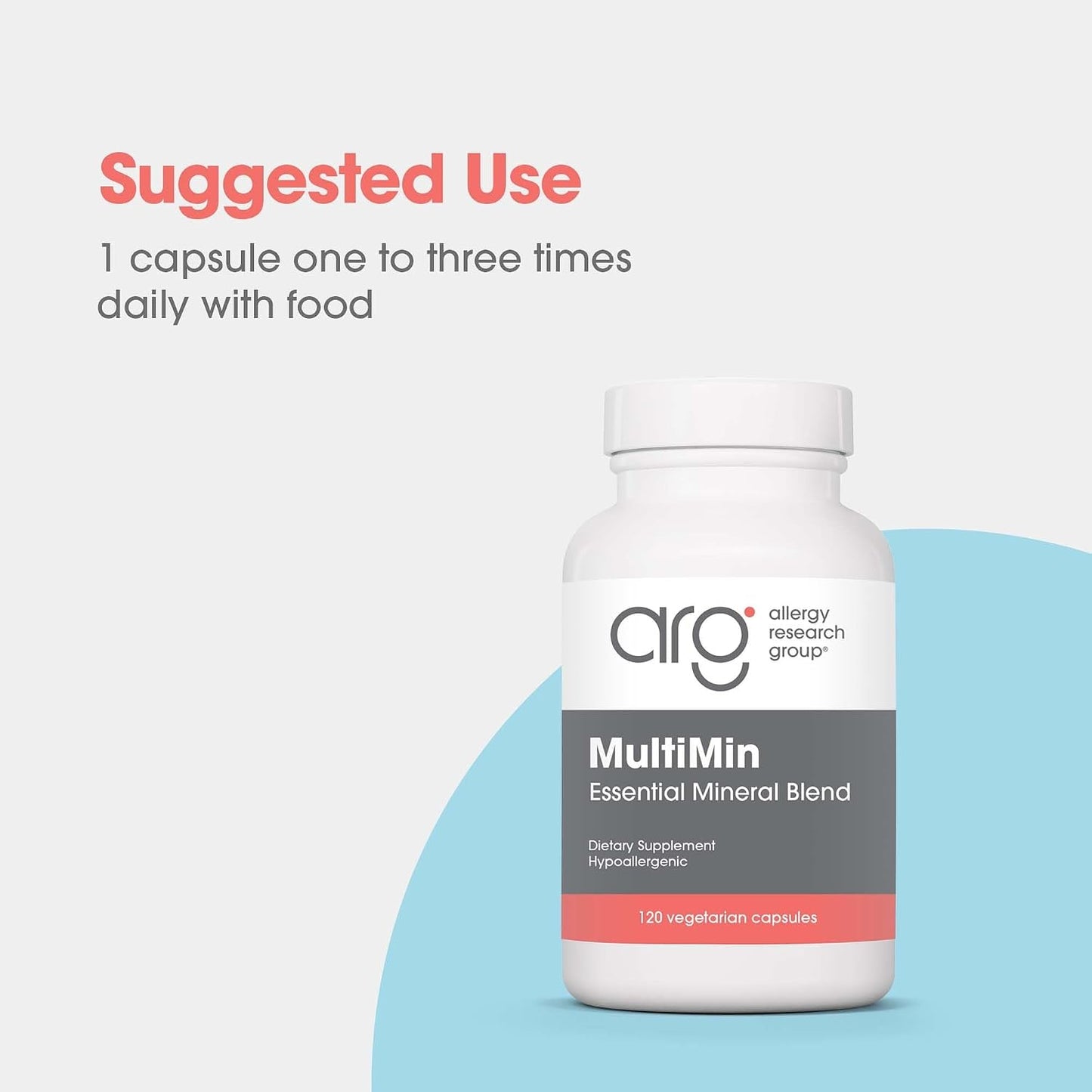 ARG MultiMin - Multi Mineral Supplement - Comprehensive Nutrient Blend for Daily Support - Hypoallergenic & Vegetarian - 120 Capsules - görsel 3