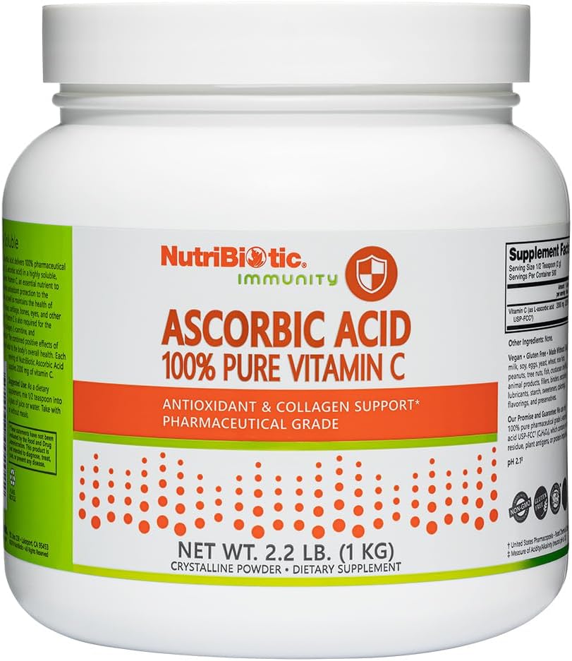 NutriBiotic Ascorbic Acid Vitamin C Powder, 1 kg