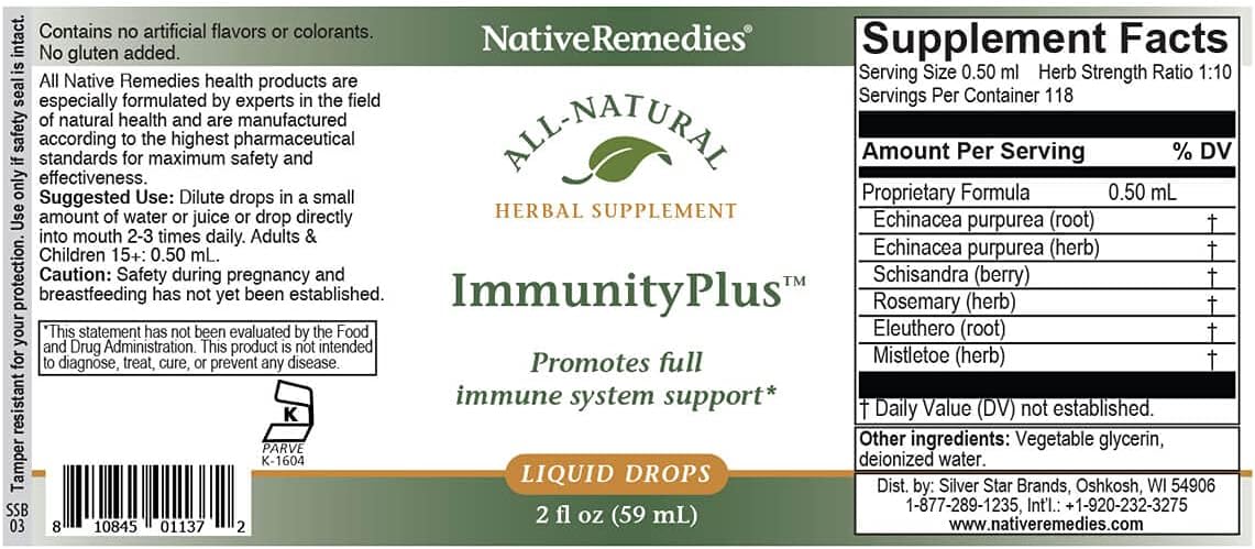 Native Remedies ImmunityPlus, 50 mL