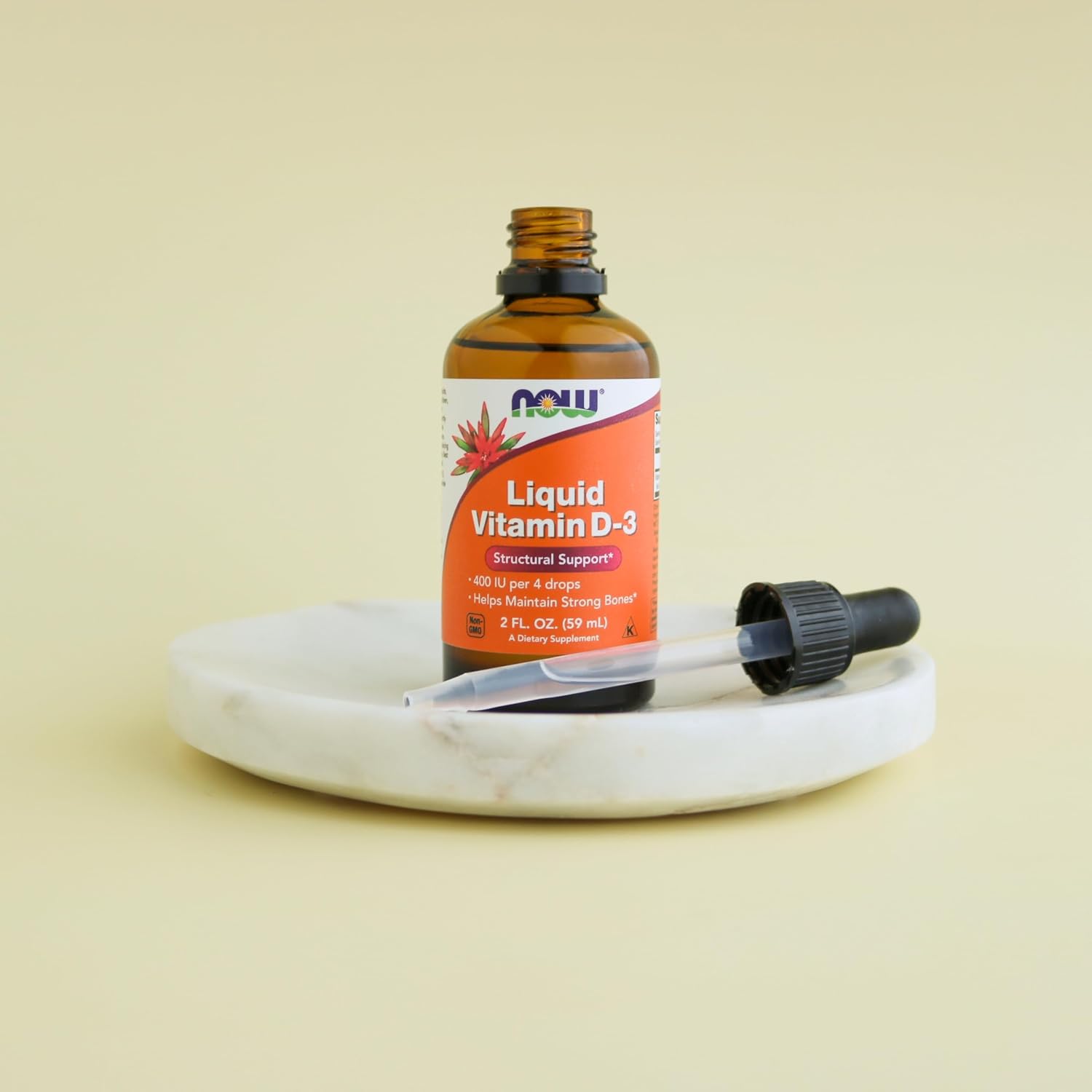 NOW Foods Liquid Vitamin D-3 – 2 oz (59 mL)