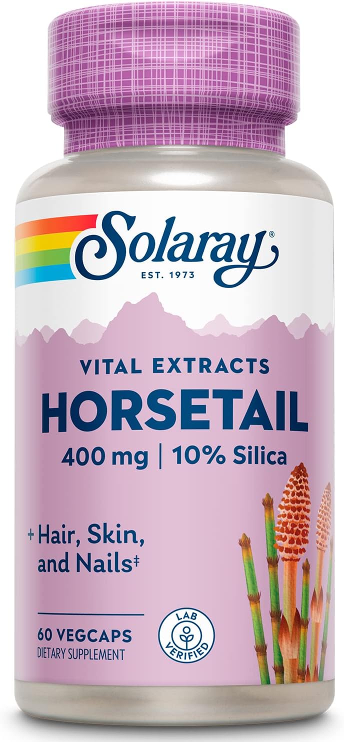SOLARAY Potency Horsetail Aerial Extract, 400mg, 60 Vegan Capsules