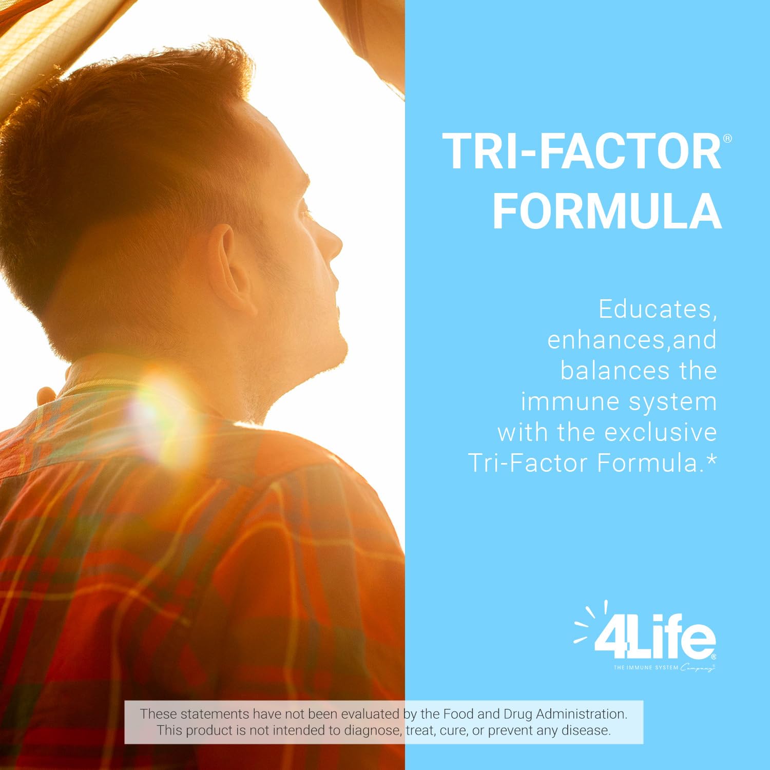 4Life Transfer Factor Tri Factor Formula - Immune Support with Bioactive Peptides - 60 Veggie Capsules