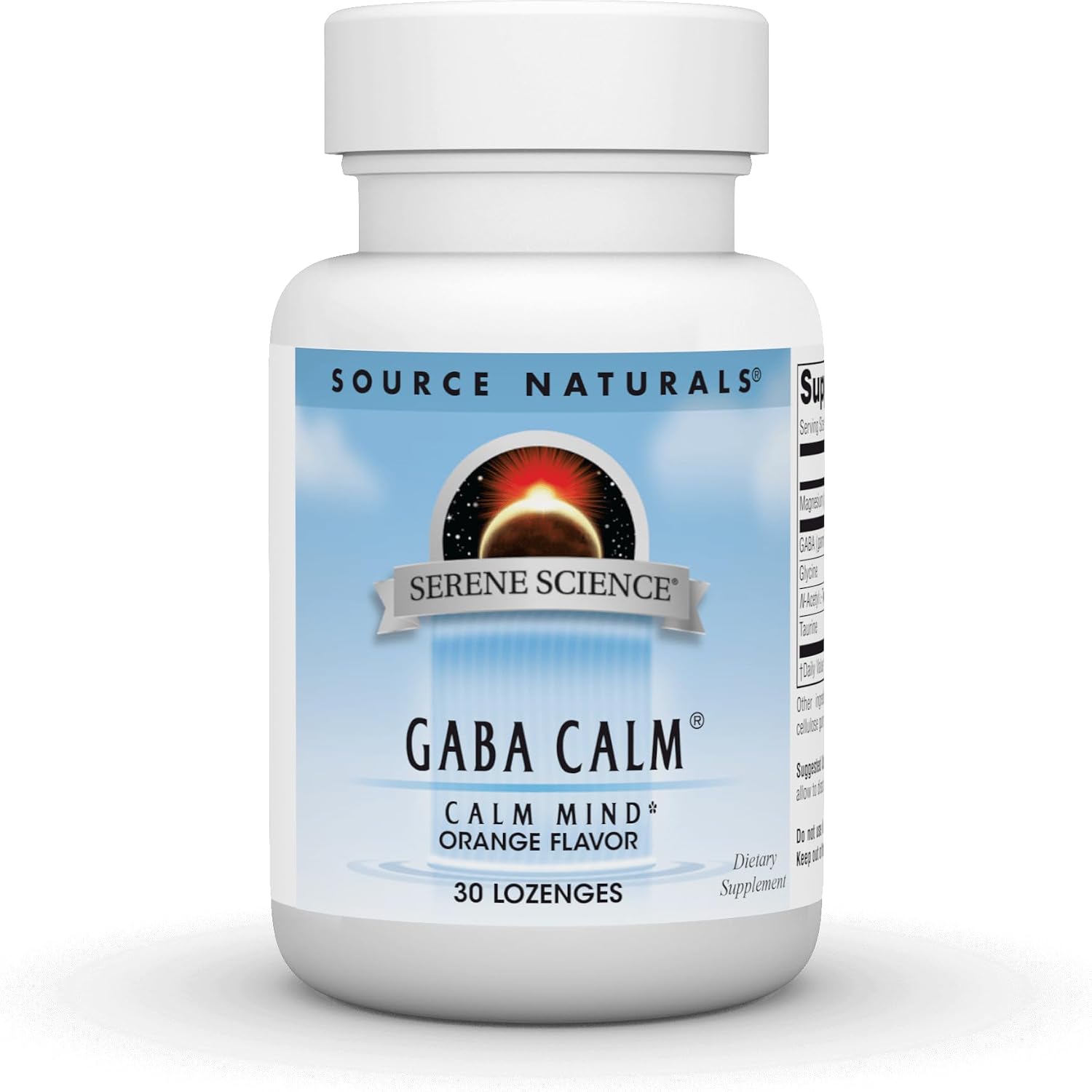 Source Naturals Serene Science, GABA Calm Quick Dissolving Peppermint Flavour - 120 Lozenges