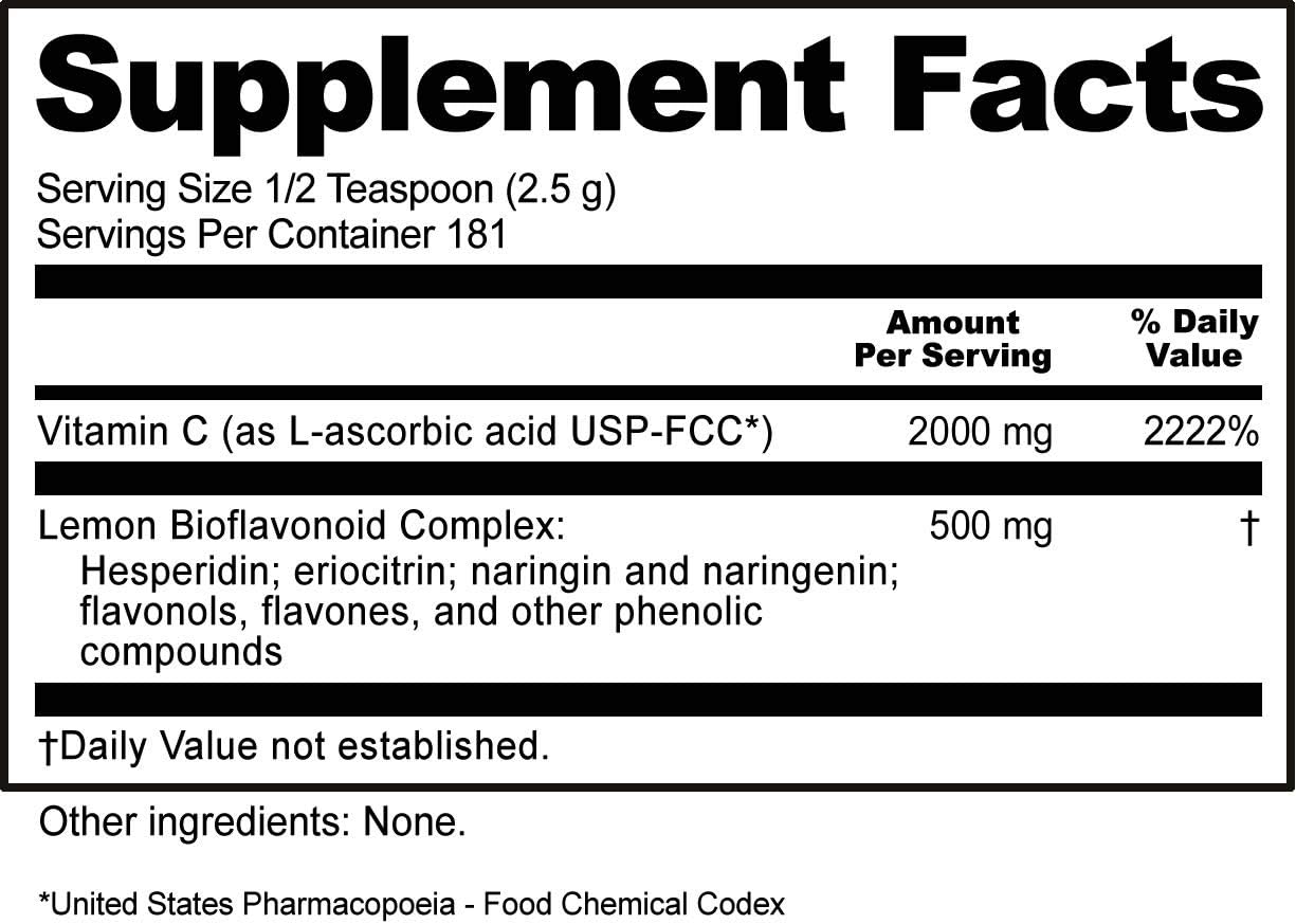 NutriBiotic Ascorbic Acid with Bioflavonoids Powder, 454 g (16 oz)